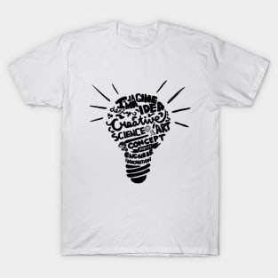 Makers Lightbulb - Black T-Shirt